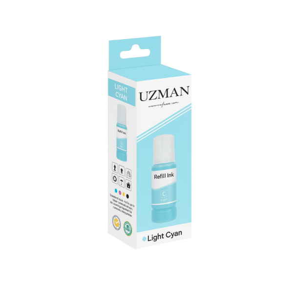 Epson EcoTank 673 C13T67354A Açık Mavi Muadil Mürekkep