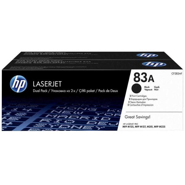 HP 83A CF283AF Siyah Orijinal Toner İkili Set