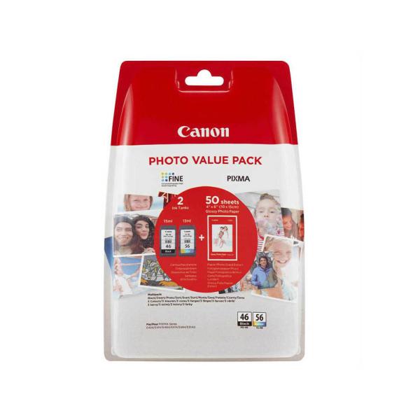 Canon PG-46 CL-56 9059B006 Fotoğraf Kağıtlı Orijinal Kartuş Seti
