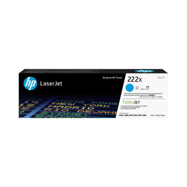 HP 222X W2221X Mavi Yüksek Kapasiteli Orijinal Toner