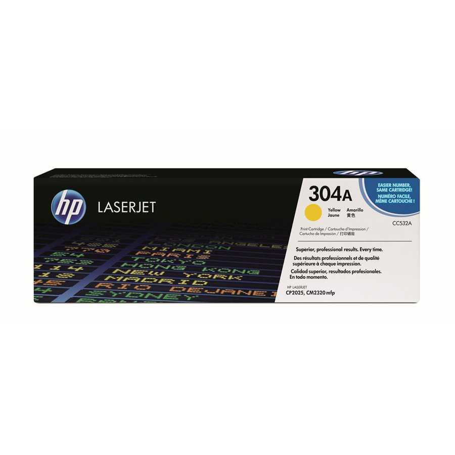 HP 304A CC532A Sarı Orijinal Toner