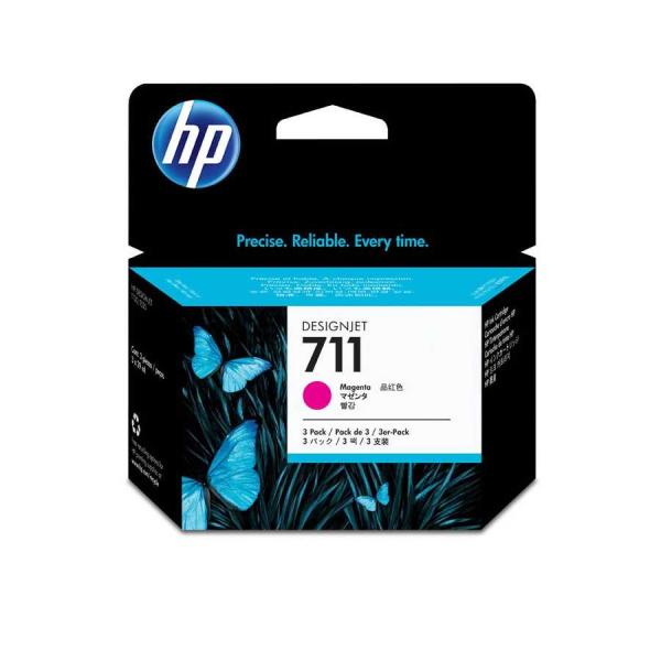 HP 711 CZ135A Kırmızı Orijinal Kartuş 3'lü Set