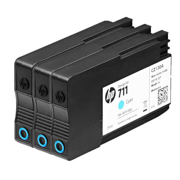 HP 711 CZ134A Mavi Orijinal Kartuş 3'lü Set